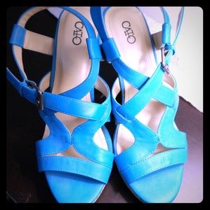 NWOT - Cato Turquoise Wedge Sandal!!